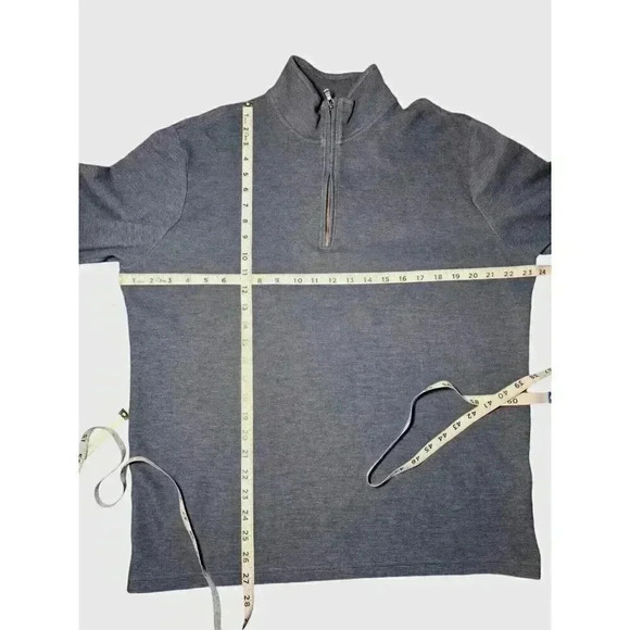 Vineyard Vines L Mens Performance Blue Quarter Zip Pockets - Picture 9 of 12